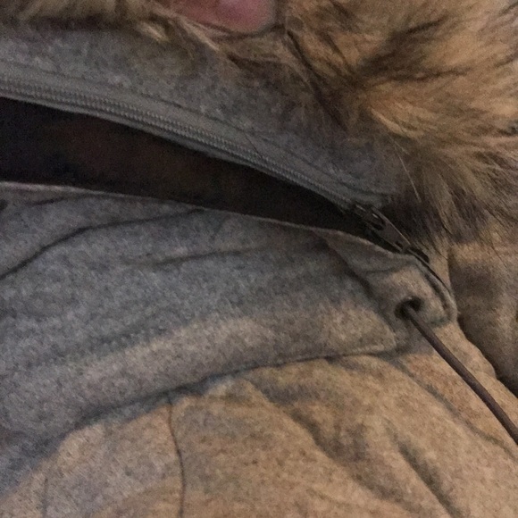 LANDS END 🆕 *NWOT* FAUX FUR DOWN VEST LIGHT GREY HEATHER Size 3X / 24W-26W - Picture 6 of 11